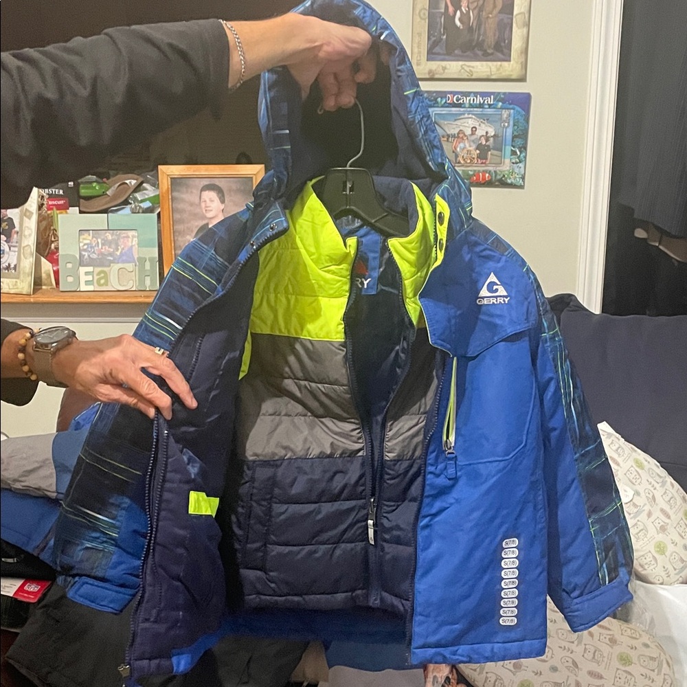 Gerry Weber Kids Blue and Yellow Puffer Jacket